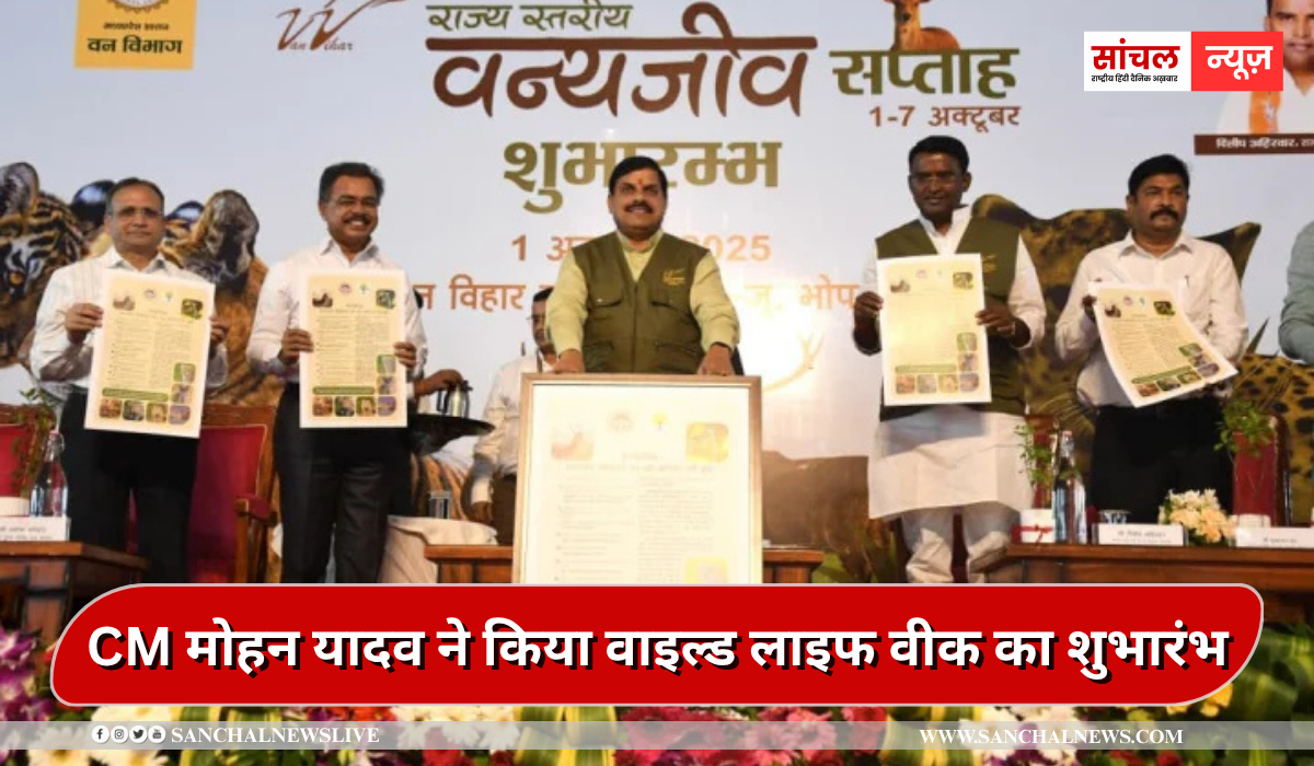 CM मोहन यादव ने किया वाइल्ड लाइफ वीक का शुभारंभ, MP में सफारी का आनंद उठाएंगे पर्यटक