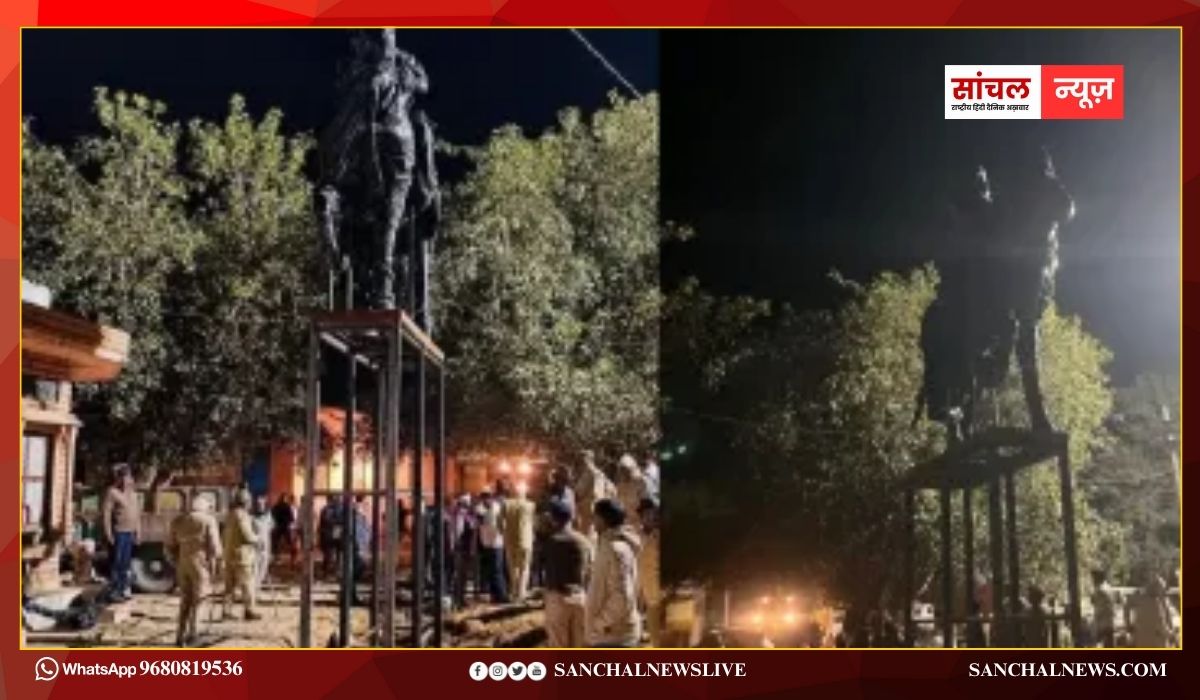 नागौर के गांव में भारी तनाव, महाराजा सूरजमल की मूर्ति लगाने पर विवाद, मौके पर भारी पुलिस जाब्ता तैनात