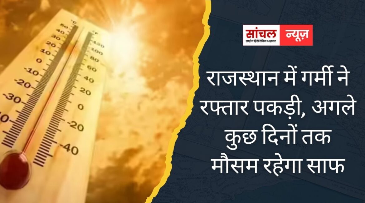 राजस्थान में गर्मी ने रफ्तार पकड़ी, बाड़मेर रहा सबसे गर्म, अगले कुछ दिनों तक मौसम रहेगा साफ