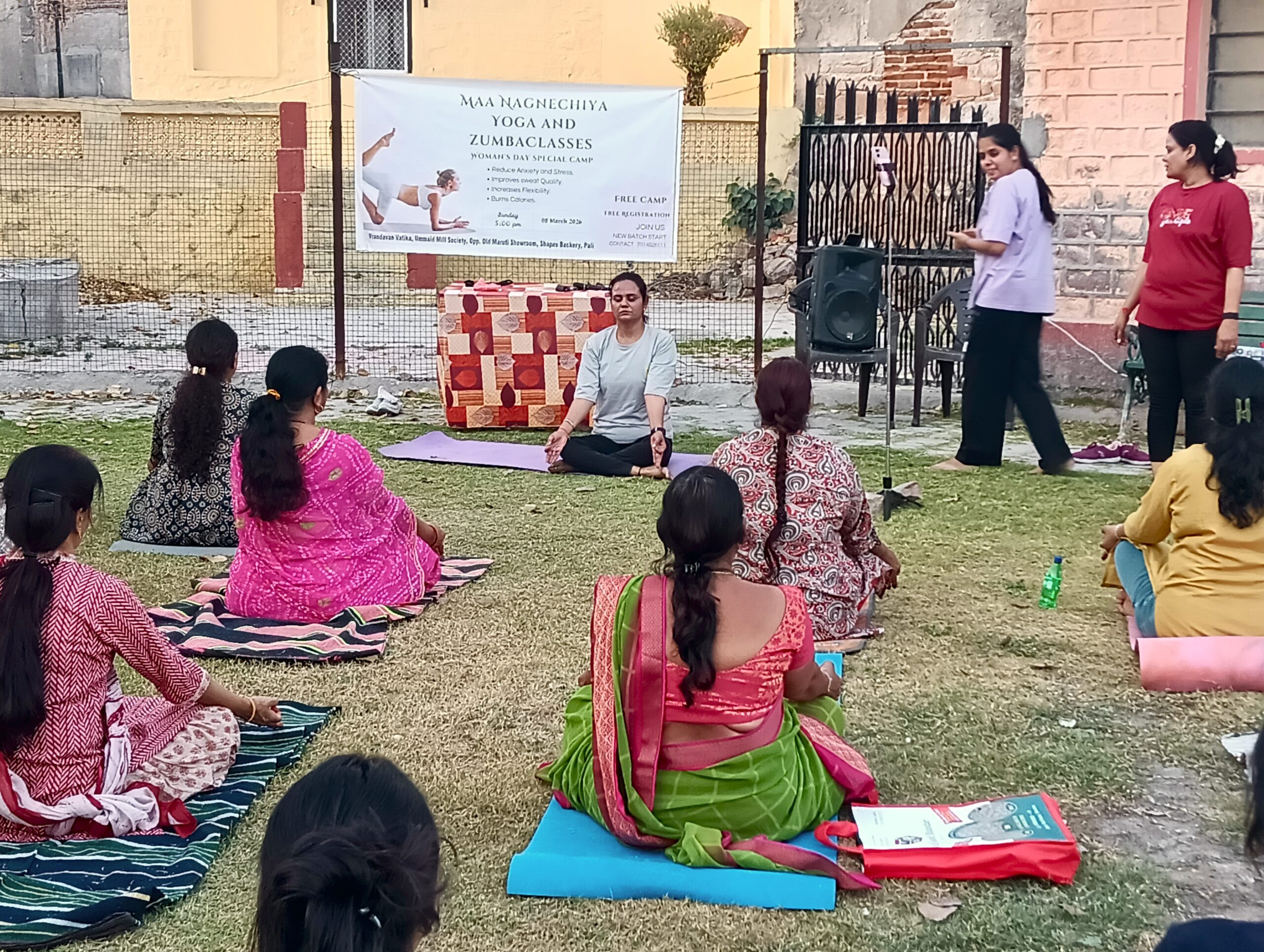 उम्मेद मिल हाउसिंग सोसाइटी में सफल योग व ज़ुम्बा शिविर