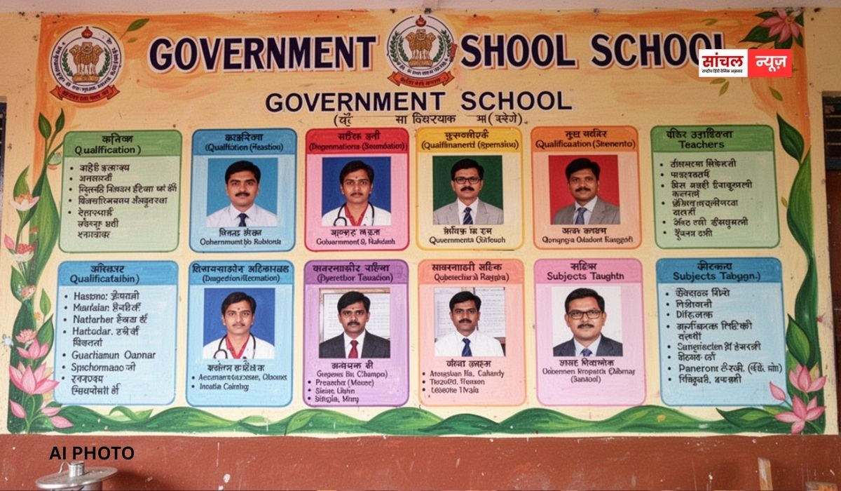 शिक्षा विभाग ने जारी किये निर्देश, सरकारी स्कूलों की दीवार पर फोटो के साथ होगी शिक्षकों की पूरी डिटेल