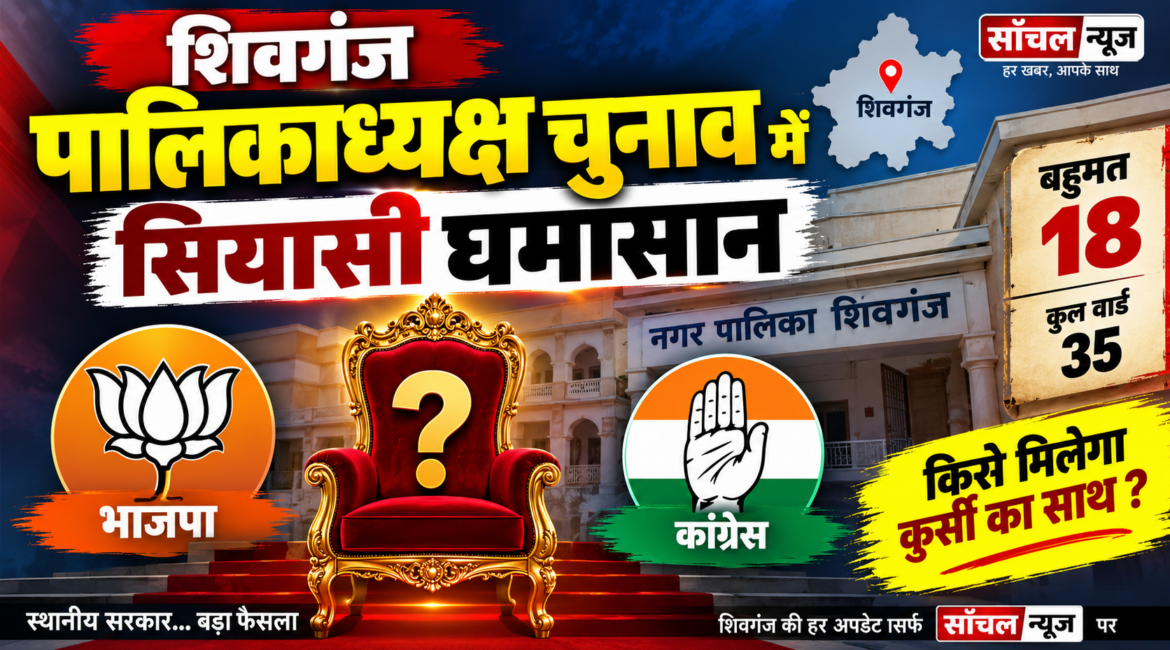 शिवगंज पालिकाध्यक्ष चुनाव में सियासी घमासान, भाजपा से कुंदनमल तो राजेश सोनी मैदान में