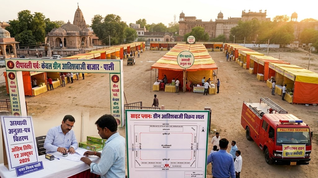 पाली: दीपावली पर केवल ‘ग्रीन पटाखों’ की होगी बिक्री, अस्थाई दुकानों के लाइसेंस के लिए 12 अक्टूबर तक आवेदन