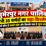 सुमेरपुर नगर पालिका: सभी 35 पार्षदों का महा-विश्लेषण; जानें कौन है सबसे रईस और किसके पास है शून्य संपत्ति, चुनावी हलफनामों का पूरा कच्चा-चिट्ठा