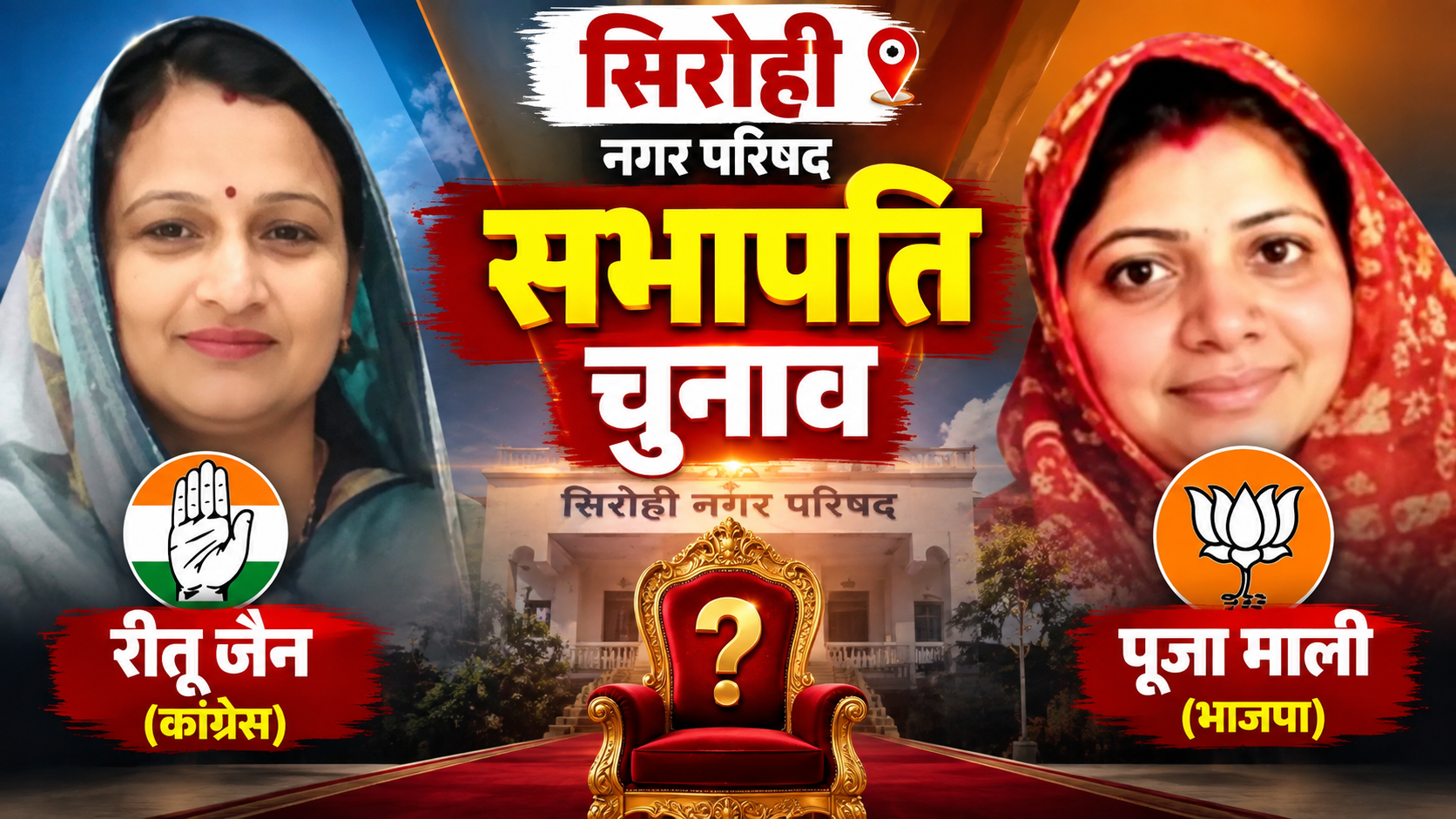 सिरोही सभापति चुनाव: भाजपा से पूजा माली, कांग्रेस से रीतू जैन ने भरा नामांकन