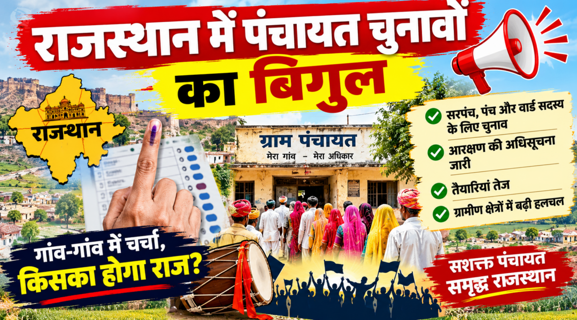 राजस्थान में पंचायत चुनावों का बिगुल: 4 चरणों में होगा मतदान, इतिहास में पहली बार ‘एक प्रदेश-एक चुनाव’; ग्रामीण इलाकों में आचार संहिता लागू
