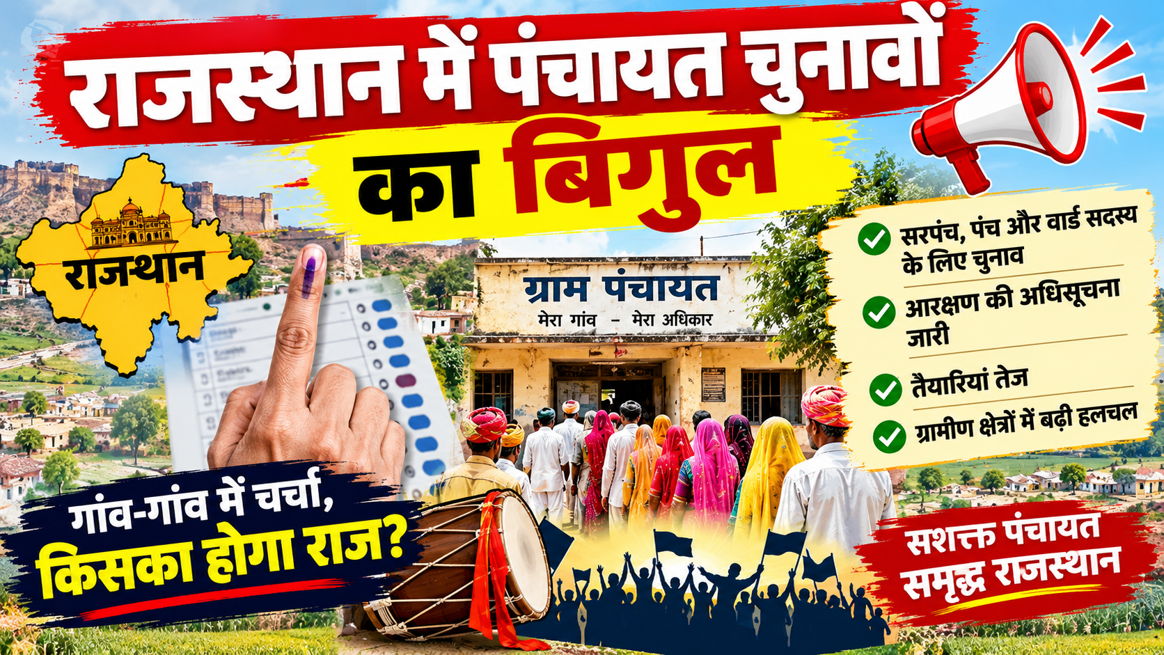 राजस्थान में पंचायत चुनावों का बिगुल: 4 चरणों में होगा मतदान, इतिहास में पहली बार ‘एक प्रदेश-एक चुनाव’; ग्रामीण इलाकों में आचार संहिता लागू